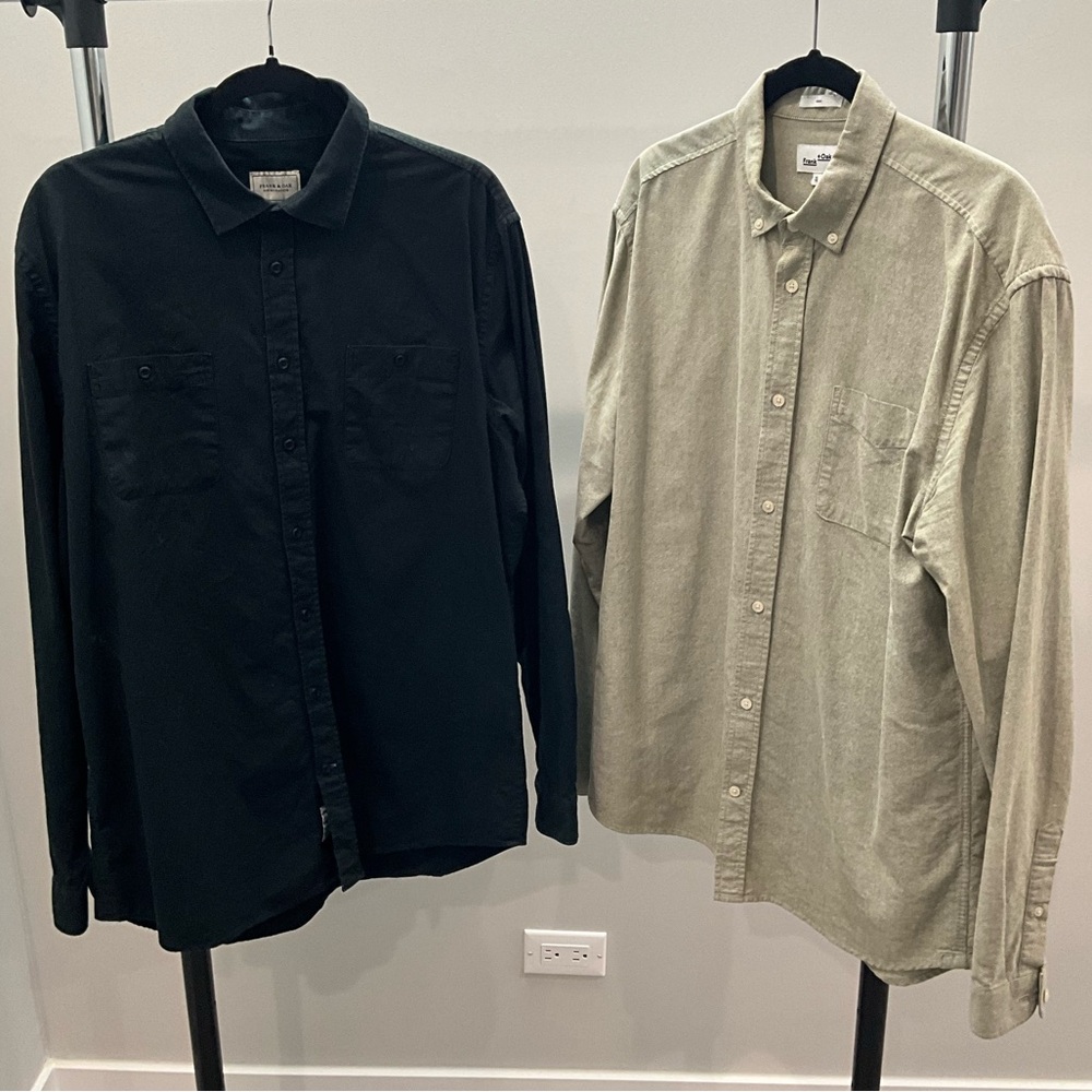 Frank & Oak LOT - 2 Men’s LS Botton down shirts.